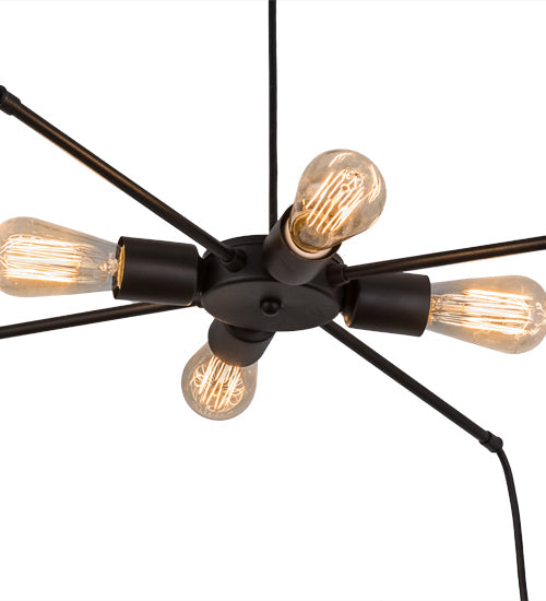 Meyda Lighting Alva 30" 8-Light Black Chandelier