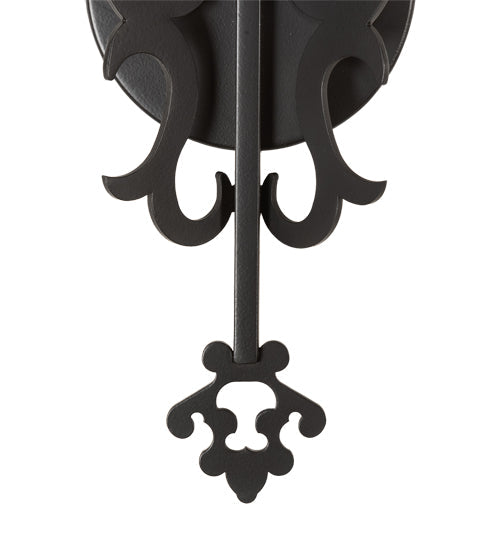 Meyda Lighting Aneila 8" 2-Light Blackwash Wall Sconce With Ivory Faux Candlelight