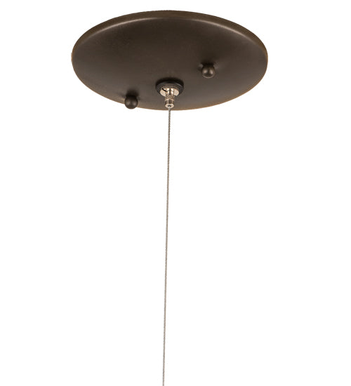 Meyda Lighting Anillo 48" LED China Mahogany Bronze Halo Pendant Light With White Statuario Idalight Shade
