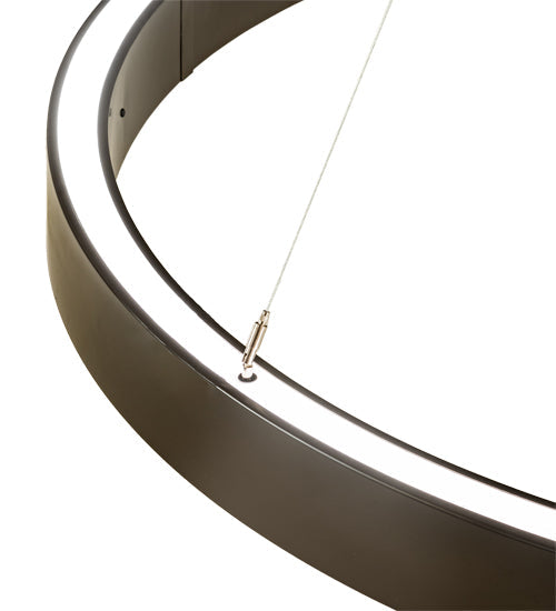 Meyda Lighting Anillo Halo 60" LED Timeless Bronze Pendant Light With Statuario Idalight Shade