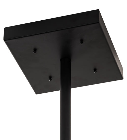 Meyda Lighting Arendelle 48"Sq 33-Light Solar Black Chandelier With Clear Shade Glass