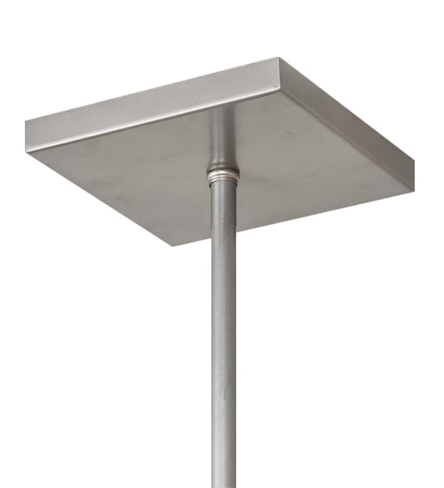 Meyda Lighting Argyle 26" 5-Light Nickel Powder Coat Pendant Light With Teal Blue Shade Glass
