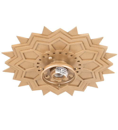 Meyda Lighting Arinna 12" Champagne Metallic Flush Mount Light With Clear Shade Glass
