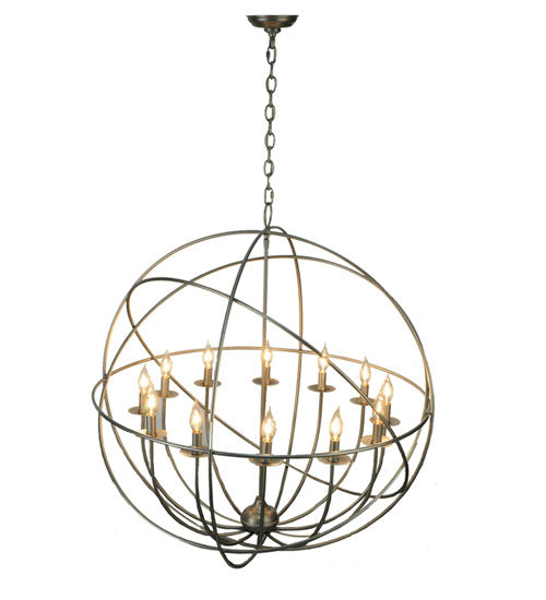 Meyda Lighting Atom Enerjisi 36" 12-Light Pewter Chandelier