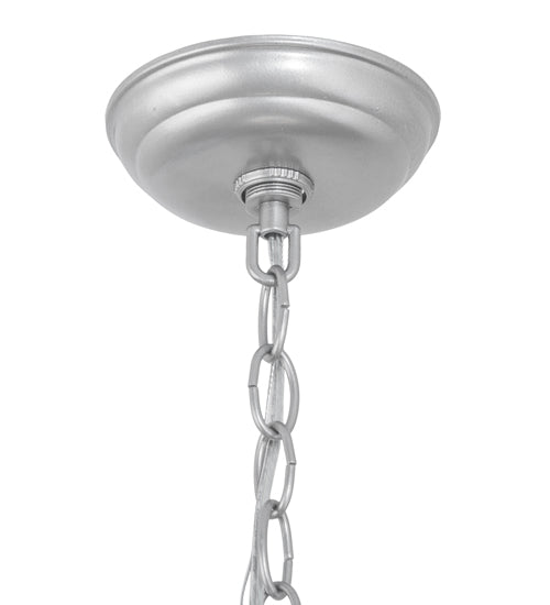 Meyda Lighting Atom Enerjisi 43" 8-Light Nickel Chandelier With Amber Faux Candlelight