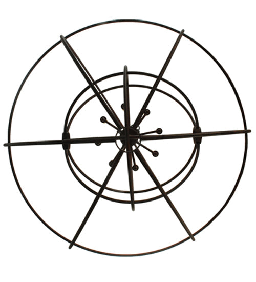 Meyda Lighting Atom Enerjisi 43" 8-Light Rusty Nail Chandelier With Amber Faux Candlelight