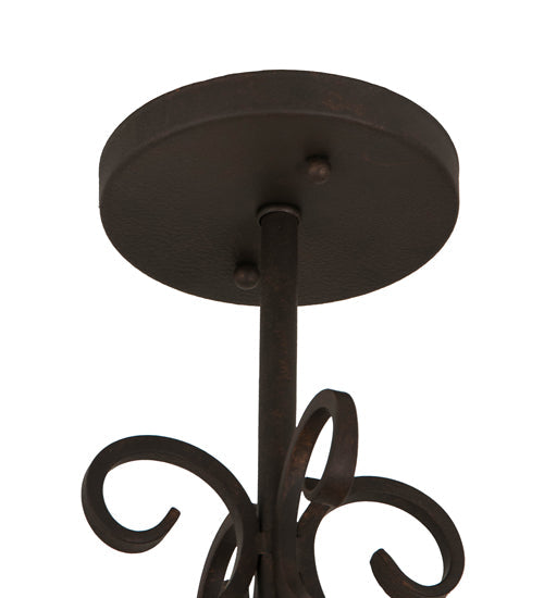 Meyda Lighting Ava 10" Copper Rust Mini Pendant Light With Beige Sahara Taupe Idalight Shade Glass