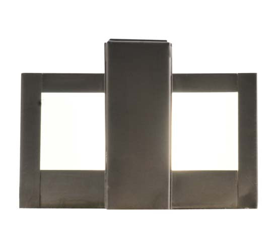 Meyda Lighting Avenue U 6" 4-Light Nickel Wall Sconce With Frosted Clear Shade Glass