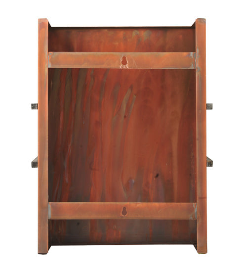 Meyda Lighting Bandino 11" LED Costello Black Wall Sconce With Acid Burnt Copper Shade
