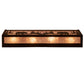 Meyda Lighting Bear at Lake 24" 4-Light Oil Rubbed Bronze Vanity Light With Silver Mica Shade Glass