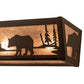 Meyda Lighting Bear at Lake 24" 4-Light Oil Rubbed Bronze Vanity Light With Silver Mica Shade Glass
