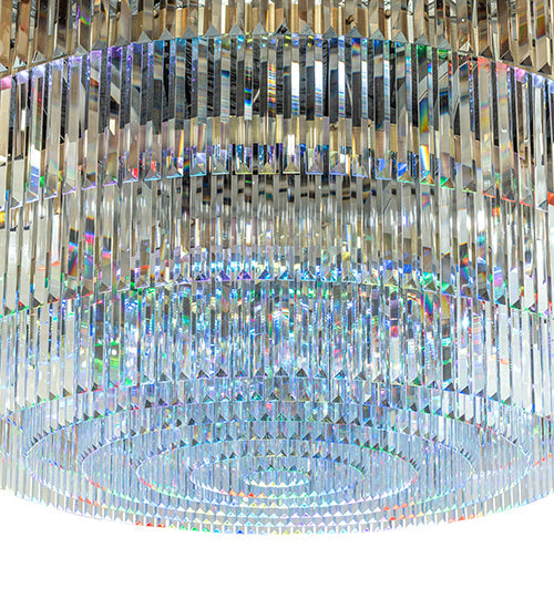 Meyda Lighting Beckam 72" Antique Brass Garland Chandelier With Crystal Baguettes Shade