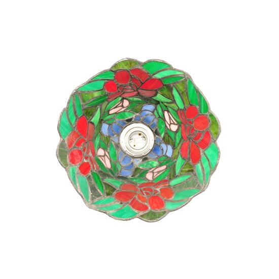 Meyda Lighting Begonia 8" Mini Pendant Light With Multi-Colored Shade Glass