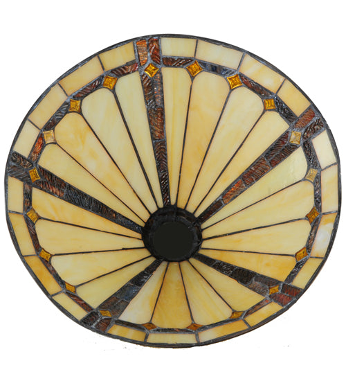 Meyda Lighting Belvidere 16" Multi-Colored Shade Glass