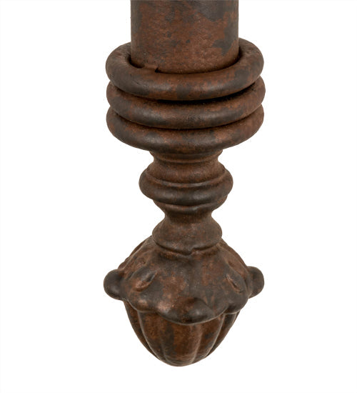 Meyda Lighting Benedict 5" Rust Nail Wall Sconce With Ivory Faux Candlelight