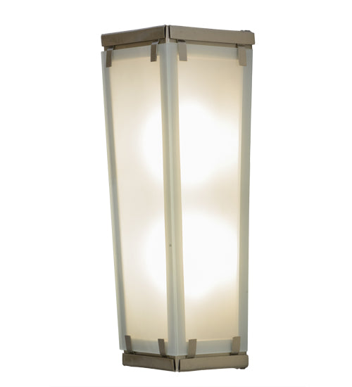 Meyda Lighting Binnenstebuiten 6" 2-Light Champagne Mist Wall Sconce With Frosted Clear Shade Glass