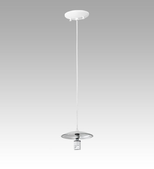 Meyda Lighting Bola 12" Gloss White Pendant Light With White Shade Glass