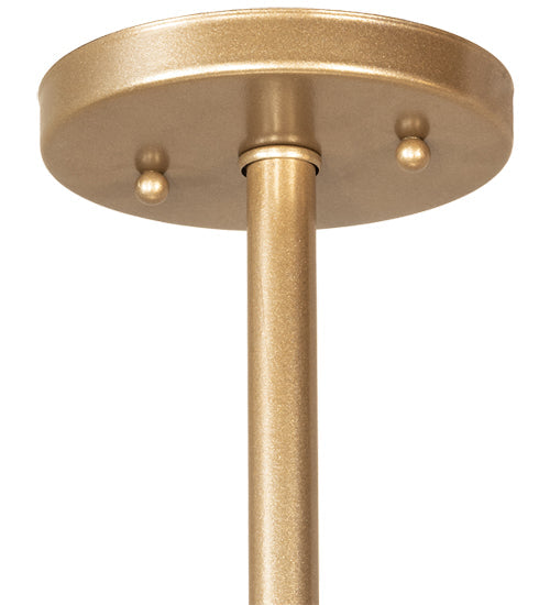 Meyda Lighting Bola 17" Champagne Metallic Equator Pendant Light With White Statuario Idalight Shade