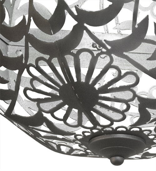 Meyda Lighting Bola 19" Pewter Daisy Pendant Light