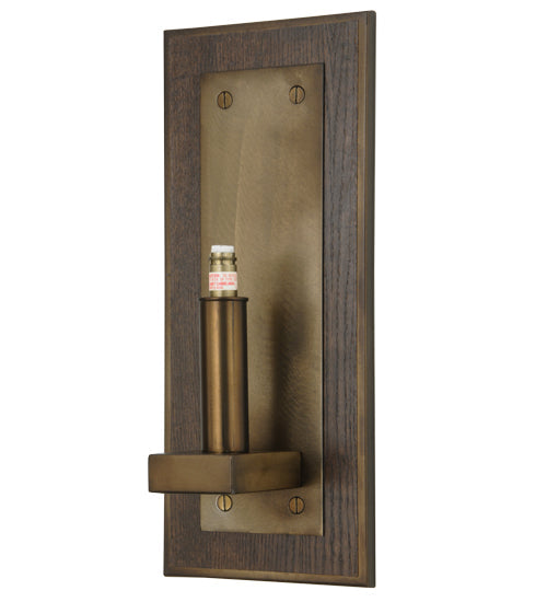 Meyda Lighting Bonn 10" Antique Copper Wall Sconce With White Textrene Shade