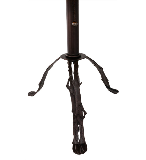 Meyda Lighting Branches 25" Mahogany Bronze Table Lamp With Amber Mica Shade Glass