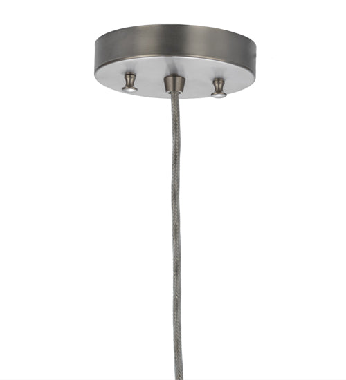 Meyda Lighting Branches 5" Brushed Nickel Mini Pendant Light With Frosted Clear Fused Shade Glass