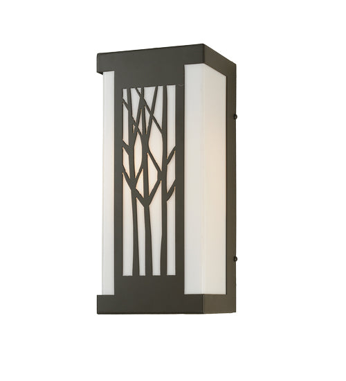 Meyda Lighting Branches 6" Timeless Bronze Wall Sconce With White Statuario Idalight Shade