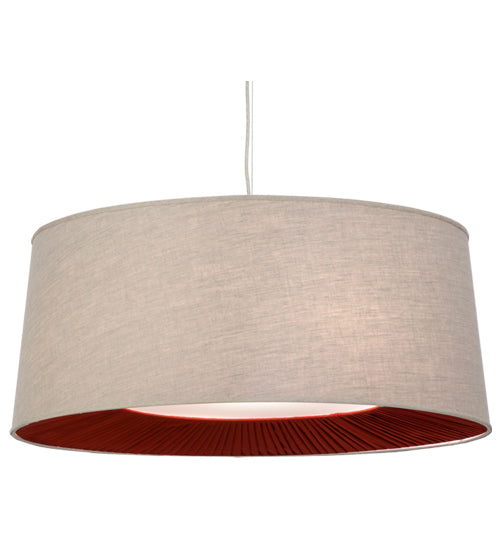 Meyda Lighting Bruges 36" 5-Light Nickel Pendant Light With Tuscany Textrene Shade