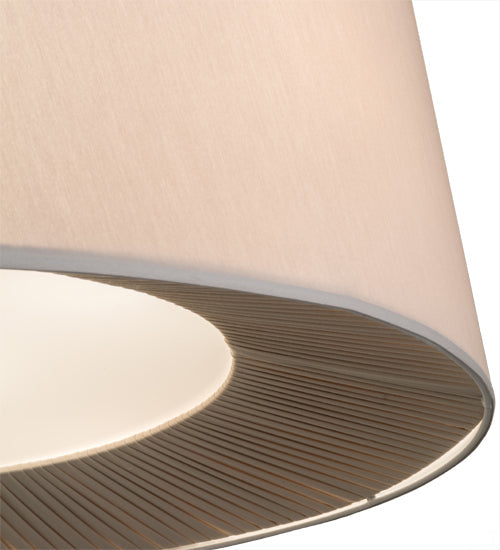 Meyda Lighting Bruges 42" 5-Light Nickel Pendant Light With Beige Alabaster Textrene Shade