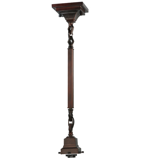 Meyda Lighting Bungalow 24" Mahogany Bronze Pendant Light Hardware