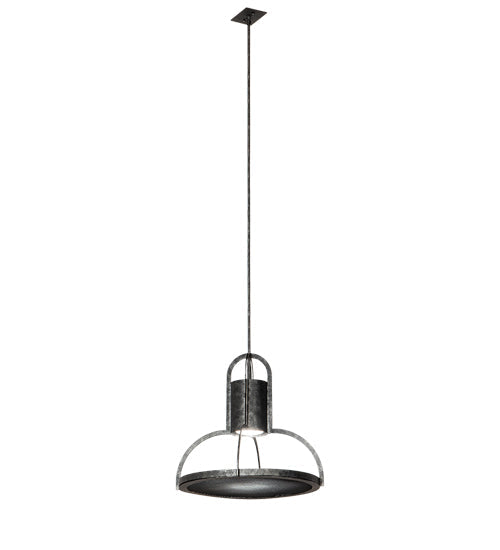 Meyda Lighting Butler Weave-Tex 20" Solar Black Mesh & Smoke Pendant Light