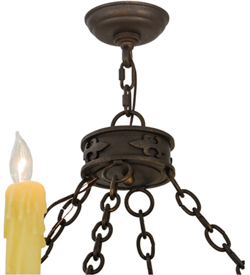 Meyda Lighting Calandra 42" 8-Light Gilded Tobacco Chandelier