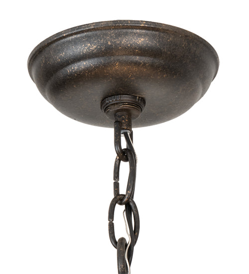 Meyda Lighting Cardiff 11" 4-Light Golden Bronze Pendant Light With Beige Sahara Taupe Idalight Shade
