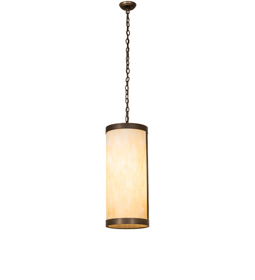 Meyda Lighting Cartier 12" 2-Light Tyler Bronze Pendant Light With Sahara Taupe Idalight Shade