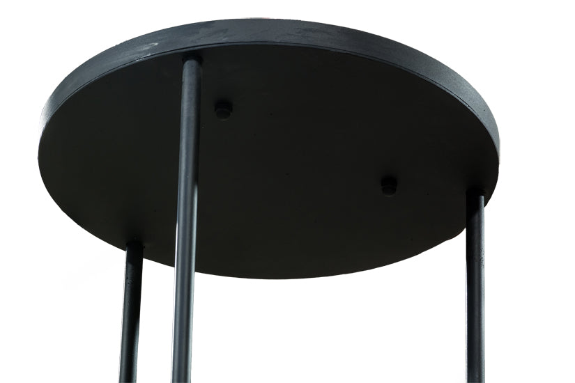 Meyda Lighting Cartier 36" 9-Light Costello Black Chandelier With Silver Mica Shade Glass