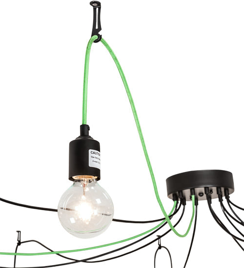 Meyda Lighting Castiliolite 218830 120" 12-Light Solar Black Pendant Light