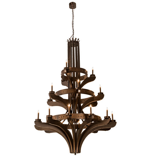 Meyda Lighting Castilla 196460 62" 21-Light 3-Tier Mahogany Bronze Chandelier