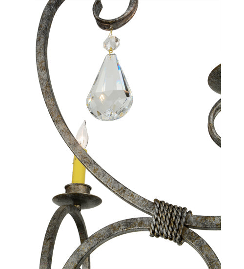 Meyda Lighting Celine 48" 10-Light Corinth Chandelier With White Ivory Faux Candlelight