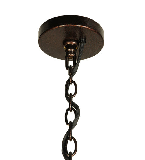 Meyda Lighting Centric 30" 18-Light Copper Vein Chandelier With Clear Shade Glass