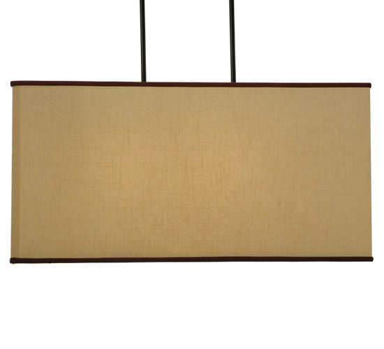 Meyda Lighting Charisma 34" 4-Light Timeless Bronze Island Pendant Light With Beige Linen Shade