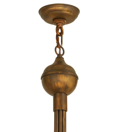 Meyda Lighting Cheal 36" 8-Light Antique Brass Matte Chandelier With Ivory Faux Candlelight