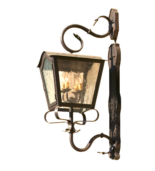 Meyda Lighting Christian 12" 4-Lights Coffee Bean Wall Sconce With Clear Seeded Glass