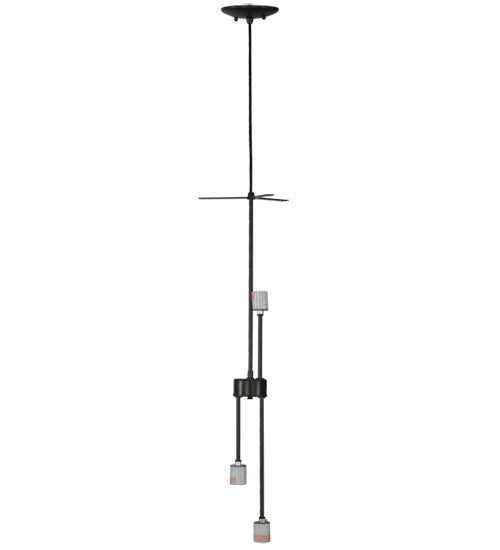 Meyda Lighting Cilindro 10" 3-Light Pendant Light With Beige Shade