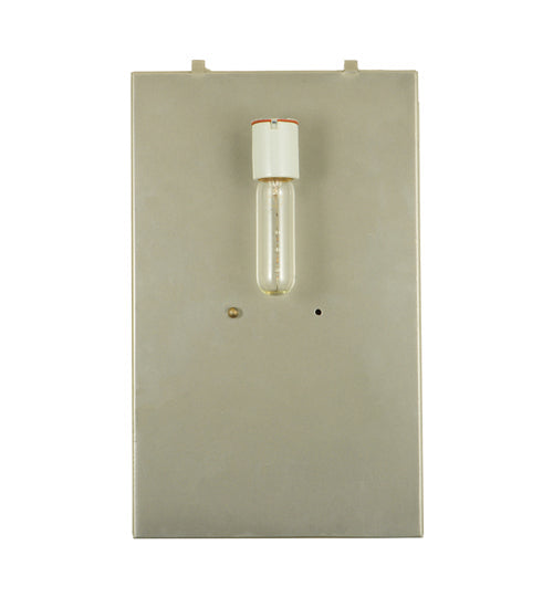 Meyda Lighting Cilindro 10" Nickel Wall Sconce With White Textrene Shade Glass