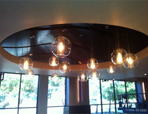 Meyda Lighting Cilindro 12" Extreme Chrome Bola Pendant Light With Clear Seeded Shade Glass