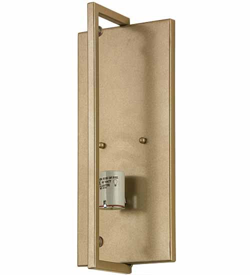 Meyda Lighting Cilindro 187824 9" Champagne Metallic Burbank Wall Sconce With White Art Shade Glass