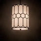 Meyda Lighting Cilindro 196023 30" 6-Light Textured Black Homer Pendant Light With White Textrene & Statuario Idalight Shade