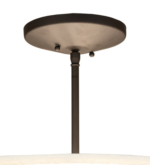 Meyda Lighting Cilindro 24" 3-Light Oil Rubbed Bronze Pendant Light With Off White Textrene & Statuario Idalight Shade