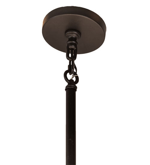 Meyda Lighting Cilindro 248836 30" 6-Light Textured Black Homer Pendant Light With White Textrene & Statuario Idalight Shade
