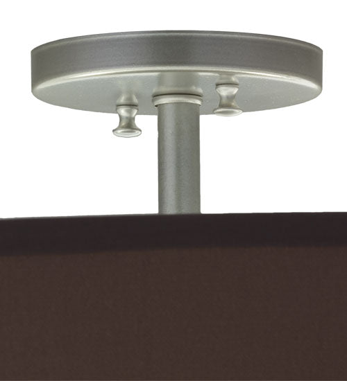 Meyda Lighting Cilindro 30" 2-Light 2-Tier Nickel Pendant Light With Charcoal Beige Textrene Shade